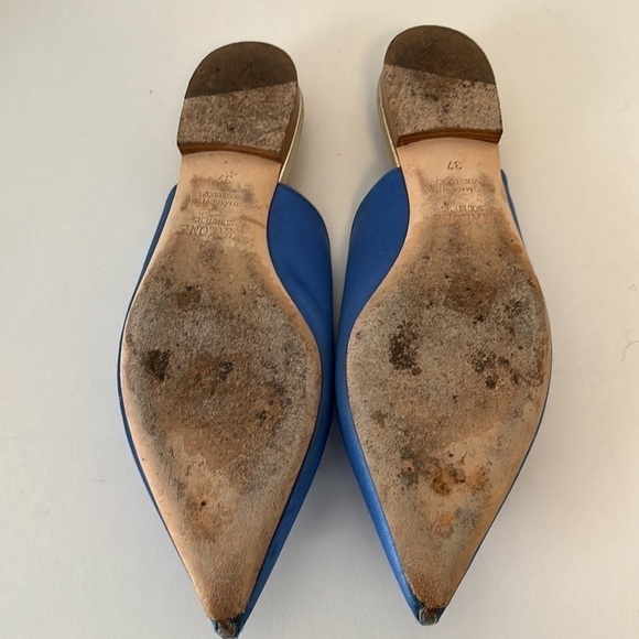 Malone Souliers Zelda Faux-pearl Embellished Satin Loafers Size 37 - Picture 5 of 12